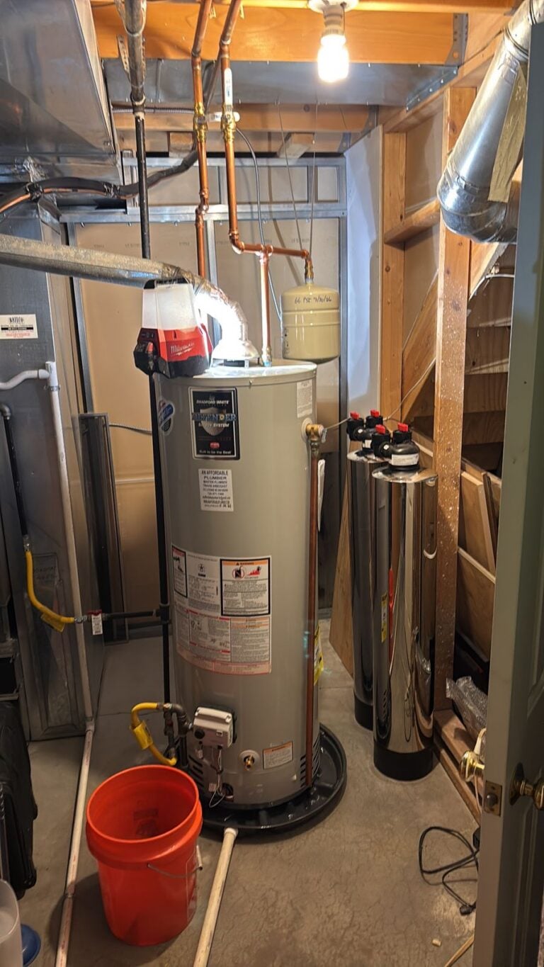 Recent Projects 12 Water heater replacement in a mechanical room by An Affordable Plumber