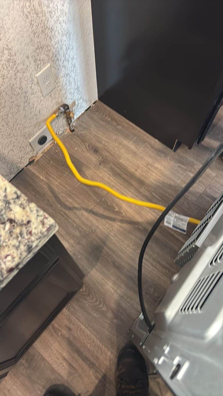 Recent Projects 15 Gas line connection for a kitchen range installed by a licensed plumber