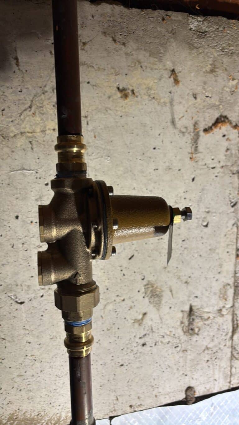 Recent Projects 14 Pressure reducing valve (PRV) replacement on a copper water line