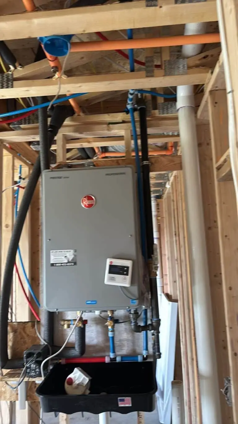 Recent Projects 10 Tankless water heater installed during a new construction plumbing job